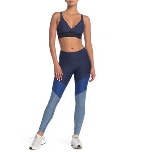 OUTDOOR VOICES Leggings Blue Tri-Color Workout XL